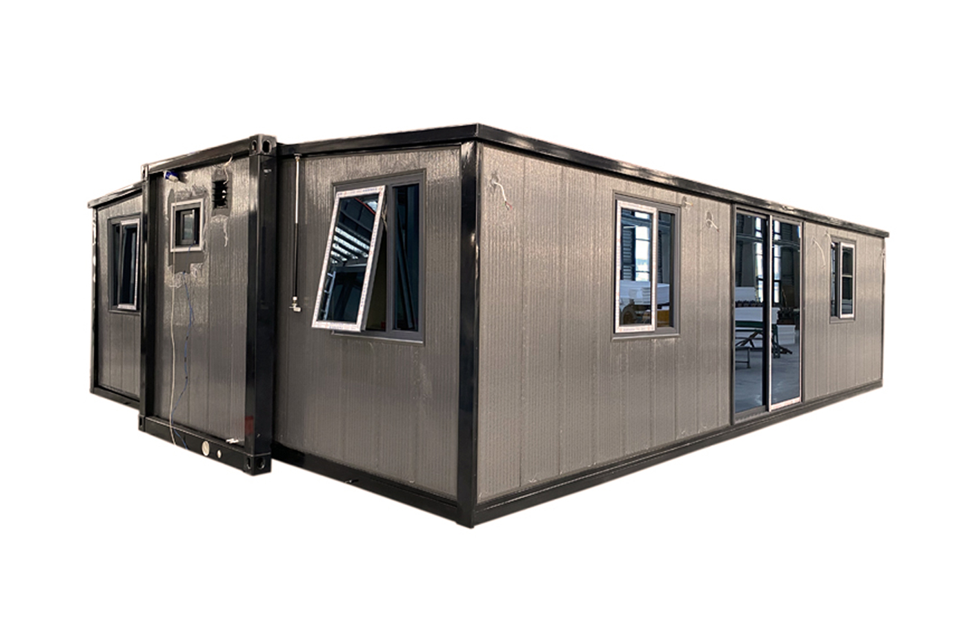 40 ft hög lyx anpassad 30 ft expanderbar behållare med metall yttre kilplatta